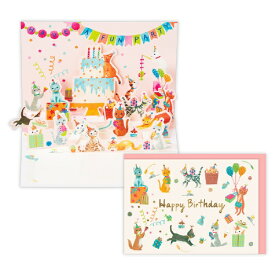 ニホンホールマーク｜Hallmark 誕生日カード 立体 HAC バースデーキャット EAR-840-044 【代金引換配送不可】