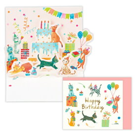 ニホンホールマーク｜Hallmark ミニ誕生日カード 立体 HAC バースデーキャット EBR-840-365