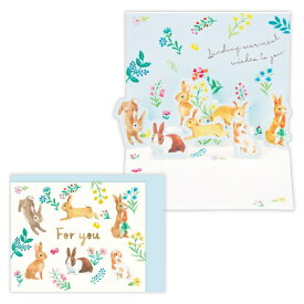 ニホンホールマーク｜Hallmark ミニ多目的カード 立体 HAC フォーユーラビット EBR-840-389 【代金引換配送不可】