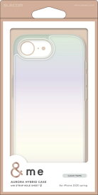ELECOM｜エレコム iPhone 16e ハイブリッドケース &me オーロラ クリア
