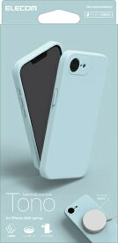 ELECOM｜エレコム iPhone 16e ハイブリッドケース シリコン MAGKEEP ペールブルー