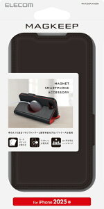 ELECOMbGR iPhone 16e \tgU[P[X ^ Εt MAGKEEP ubN
