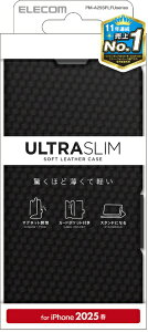ELECOMbGR iPhone 16e \tgU[P[X ^ Εt J[{ubN