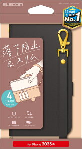 ELECOMbGR iPhone 16e \tgU[P[X Εt nhXgbvt ubN