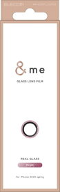 ELECOM｜エレコム iPhone 16e カメラレンズガラスフィルム &me グリッター ピンク
