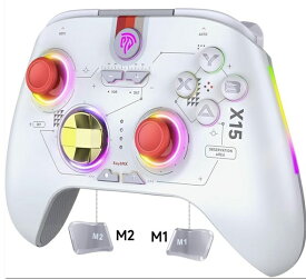EasySMX ゲームパッド [無線：Bluetooth・USB-A / 有線：USB-A] X15(Switch対応) ホワイト