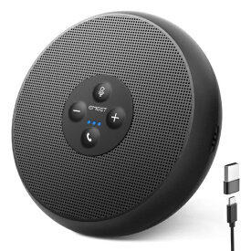 eMeet｜イーミート E1102 スピーカーフォン USB-C＋USB-A接続 /3.5mmポート搭載 EMEET OfficeCore M1A(Mac/Windows11対応) ブラック [USB電源]