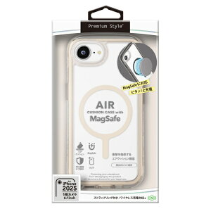 PGA�b�s�[�W�[�G�[ iPhone 17e/16e MagSafe�Ή� �G�A�N�b�V�����P�[�X Premium Style ���J PG-25KMA02BE