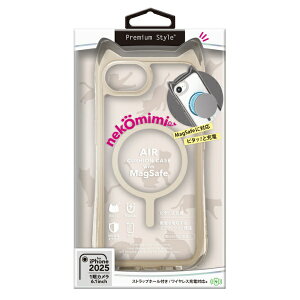 PGA�b�s�[�W�[�G�[ iPhone 17e/16e MagSafe�Ή� �l�R�~�~ �G�A�N�b�V�����P�[�X Premium Style �x�[�W�� PG-25KMA10BE