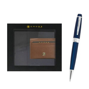 �N���X�bCROSS �{�[���y�� �J�[�h�P�[�X(�u���E��) �t�M�t�gBOX�Z�b�g �x�C���[ �u���[ NAT0452-12/CBR