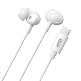 サンワサプライ｜SANWA SUPPLY ヘッドセット イヤホンマイク カナル型 有線 手元スイッチ ケーブル長1.2m 無指向性 (Chrome/Mac/Windows11対応) ホワイト MM-HSTC04W [USB-C /両耳 /イヤホンタイプ]