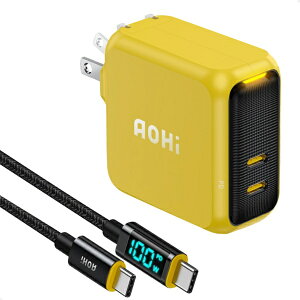 AOHI PD-USB[d P[uZbg Magcube PRO 100W USB C×2|[g PC/^ubg/gѓdb 100W}[d CG[ RE-JEMP100YL2