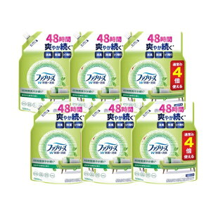 P&G|ピーアンドジー 【ケース販売】ファブリーズW除菌 ほのかな緑茶の香りつめかえ用4回分1280mL×6