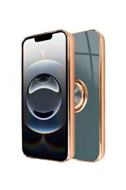 shizukawill｜シズカウィル iPhone16e ケース カバー リング付きケース グリッティア ブルーグレー APIPSE4CL5GR