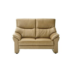 関家具|SEKI FURNITURE 2人掛けソファ サイモン2 ベージュ 幅129cm 本革 ベージュ 281317