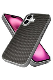 shizukawill｜シズカウィル iPhone16 ケース カバー 耐衝撃 カーボン調ケース シズカウィルRe shizukawill（シズカウィル） グレー APIP16FC3GR