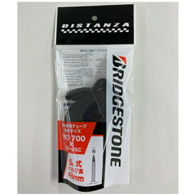 ブリヂストン｜BRIDGESTONE 自転車用チューブ DISTANZA ディスタンザ(700×18−25C/厚さ0.8mm/バルブ長48mm) ブラック D18258M