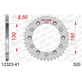 アファム｜AFAM リアスプロケット 520-41 WR250F 07-18/R/X 08-18/YZ250/F 99-21/YZ450F 03-21 12323-41