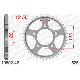 アファム｜AFAM リアスプロケット 525-42 CRF1000L AfricaTwin/DCT 16-19/CRF1100L 20-21 10802-42