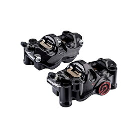 ブレンボ｜BREMBO 484 cafe racer ラジアル CNC 4P キャリパー ブラックアルマイト レッドロゴ 右 Φ32 取付ピッチ： 108mm 120.B473.21