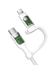 BELKIN｜ベルキン BoostCharge 2-in-1 USB-C & ライトニングケーブル ホワイト