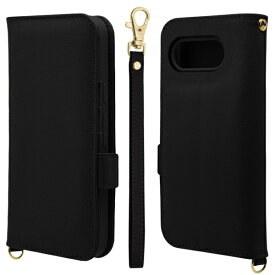 ラスタバナナ｜RastaBanana Google Pixel 9a ハンドストラップ付き手帳型ケース ブラック 8584P9ABHSBK
