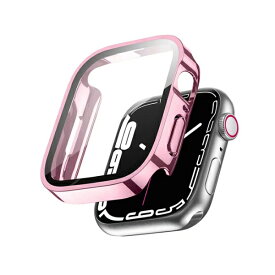 GAACAL｜ガーカル APPLE WATCH 10 42MM 「直角フレーム」強化ガラス全面保護ケース ピンク W00299P8