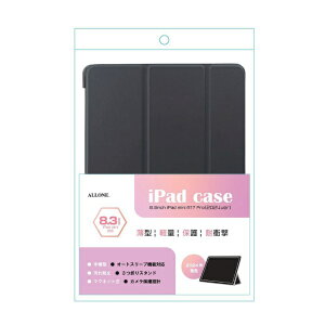 ALLONE�b�A���[�� iPad mini�iA17 Pro / ��6����j�p �蒠�P�[�X �u���b�N ALG-IPMCS83TBK