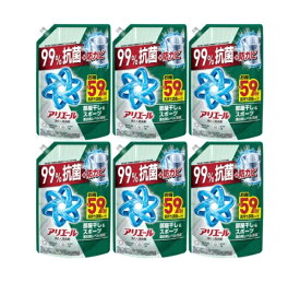 P&G｜ピーアンドジー アリエール　洗濯洗剤　液体　ジェル　部屋干しプラス　ウルトラジャンボサイズ　詰め替え　大容量　洗剤　まとめ買い　1400g×6個