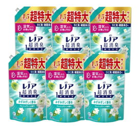 P&G｜ピーアンドジー 【ケース販売】レノア超消臭1weekみずみずしく香るフレッシュグリーンの香りつめかえ用超特大サイズ1380mL×6