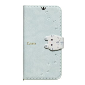 ナチュラルデザイン｜NATURAL design iPhone 16e 手帳型ケース　New Cocotte ブルーグレー iP24SP-COT09