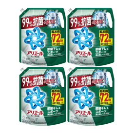 P&G｜ピーアンドジー アリエール　洗濯洗剤　液体　ジェル　部屋干しプラス　超ウルトラジャンボサイズ　詰め替え　大容量　洗剤　まとめ買い　1720g×4個