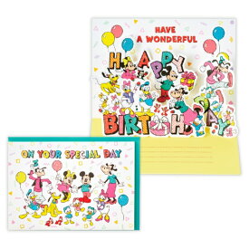 ニホンホールマーク｜Hallmark 誕生日カード 立体 ディズニー ミッキー&フレンズ レトロアートバースデー EAR-843-984 【代金引換配送不可】