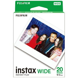 富士フイルム｜FUJIFILM チェキ　インスタントフィルム　カラー instax WIDE ホワイト [10枚 /2パック][INSTAXWIDEWW2]