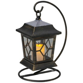 タカショー｜Takasho タカショー ガーデンライト ゆらぎソーラーランタンライト ルシア ブラック 【メーカー直送・代金引換不可・時間指定・返品不可】