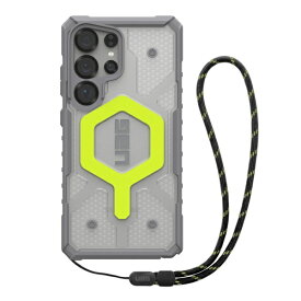 UAG｜URBAN ARMOR GEAR Galaxy S25Ultra用 マグネット対応PATHFINDER CLEAR(ランヤード同梱) アクティブネオン UAG-GLXS25U-MS-AN/L