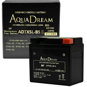 AQUA DREAMbANAh[ oCNpobe[ GOLD Motorcycle Battery (Ȍ݊obe[FYTX5L-BS/FTX5L-BS) t[dς ADTX5L-BSII y[J[EsEԎwEԕisz