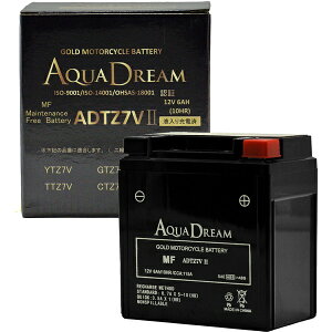 AQUA DREAM�b�A�N�A�h���[�� �o�C�N�p�o�b�e���[ GOLD Motorcycle Battery (��Ȍ݊��o�b�e���[�FYTZ7V/FTZ7V/TTZ7V) �t���[�d�ς� ADTZ7VII �y���[�J�[�����E��������s�E���Ԏw��E�ԕi�s�z