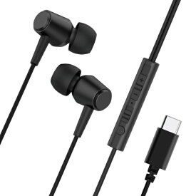 LUCILLA｜ルシーラ ミュート機能付きType-Cイヤホン カナル型 ブラック HPMTCLU01BK [USB]