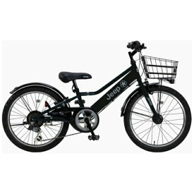 ジープ｜Jeep 20型 子供用自転車 Jeepオートライトジュニアサイクル(外装6段変速) BLACK JE-20S2025年モデル【キャンセル・返品不可】 【代金引換配送不可】