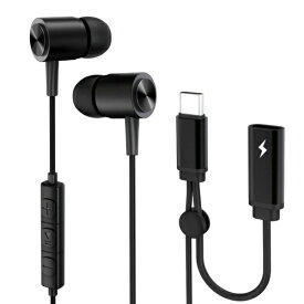 AxelTech｜アクセルテック ヘッドセット USB-Cメス給電 ブラック AXHPCC01BK [USB-C /両耳 /イヤホンタイプ]