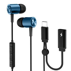AxelTech｜アクセルテック ヘッドセット USB-Cメス給電 ブルー AXHPCC01BL [USB-C /両耳 /イヤホンタイプ]