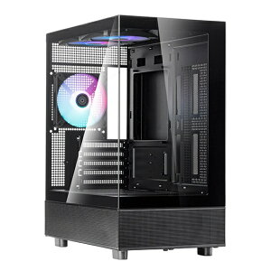 SilverStonebVo[Xg[ PCP[X [Micro ATX /Mini-ITX] Lucid 04 ubN SST-LD04-B-ARGB