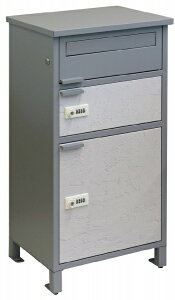 【エントリーで最大全額ポイント還元|11/5迄】 MOJYU|モジュ 宅配ボックス付ポスト【Tobia(トビア)】宅配2段タイプ クールグレー/ホワイト漆喰風 PBX069