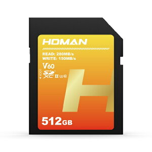 HOMANbz[} UHS-II SD Card V60 512GB
