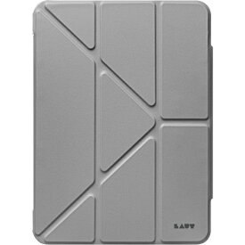 LAUT｜ラウ 11インチ iPad（A16）、10.9インチ iPad（第10世代）用 HUEX FOLIO Versatile Stand case with Stylus Pen Slot グレー L_IPD22_HF_GY