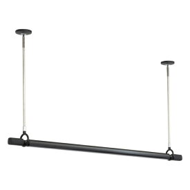 川口技研｜KAWAGUCHI GIKEN 室内用天井付スポット型物干 QSC型 竿セット 1組 ホスクリーン ブラック QSC-15-BK