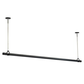 川口技研｜KAWAGUCHI GIKEN 室内用天井付スポット型物干 QSC型 竿セット 1組 ホスクリーン ブラック QSCS-23-BK