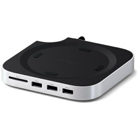 【エントリーで最大全額ポイント還元｜7/18迄】 Satechi｜サテチ Mac Mini M4 (2024)用［USB-C オス→メス 外付けM.2 NVMe SSD / SDカードスロット / USB-Ax3］ドッキングステーション PST-GNMMES