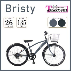 タマコシ｜Tamakoshi 26型 子供用自転車 ブリスティ 266(外装6段変速) マットブルー2025年モデル【キャンセル・返品不可】 【代金引換配送不可】